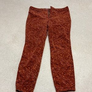 Pilcro Terracotta Patterned Trousers